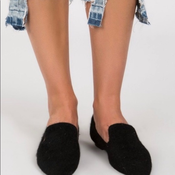 Closeout!▪️NIB POL Black Mohair Flats-8 - Picture 7 of 8